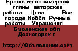 Брошь из полимерной глины, авторская работа. › Цена ­ 900 - Все города Хобби. Ручные работы » Украшения   . Смоленская обл.,Десногорск г.